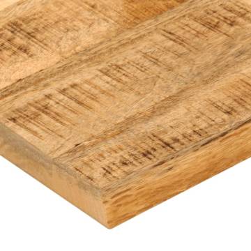  Table Top 80x80x3.8 cm Live Edge Solid Wood Rough Mango