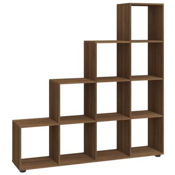  Staircase Bookcase Brown Oak 142 cm Engineered Wood