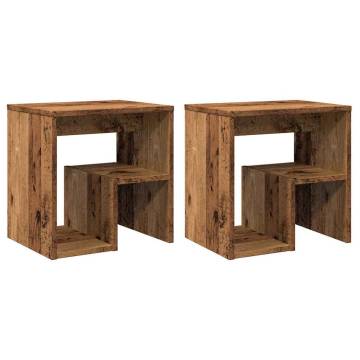  Bedside Cabinets 2 pcs Old Wood 40x30x40 cm Engineered Wood