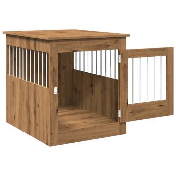  Dog Crate Furniture Artisan Oak 64.5x80x71 cm Engineered Wood