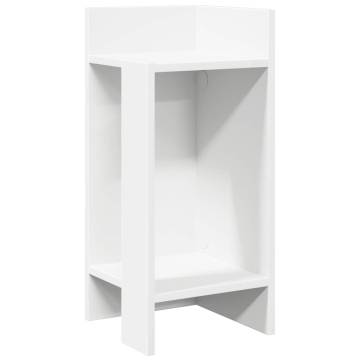  Side Tables 2 pcs with Shelf White 25.5x27x60 cm