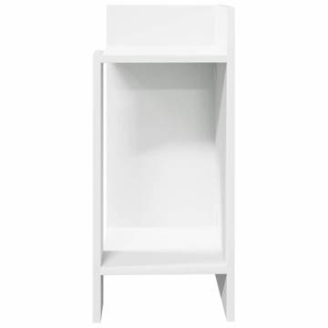  Side Tables 2 pcs with Shelf White 25.5x27x60 cm