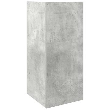  Side Table with Shelf Concrete Grey 25.5x27x60 cm