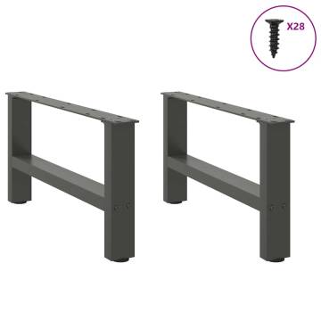  Coffee Table Legs Anthracite 2 pcs 30×70 cm Steel