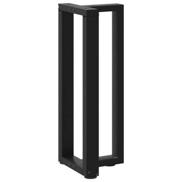  Console Table Legs T-Shaped 2 pcs Black 20x28x(72-73) cm Steel