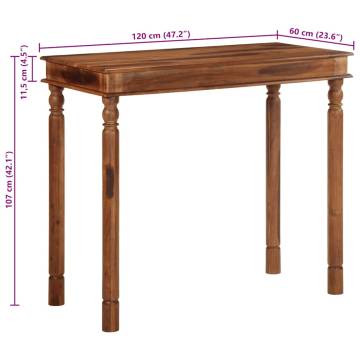  Bar Table 120x60x107 cm Solid Wood Acacia