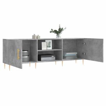 TV Cabinet Concrete Grey 150x30x50 cm Engineered Wood