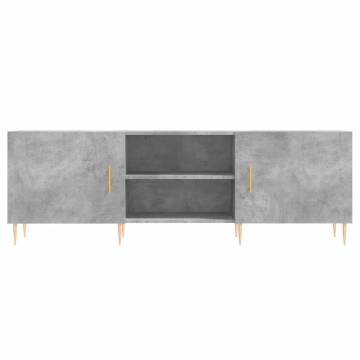 TV Cabinet Concrete Grey 150x30x50 cm Engineered Wood