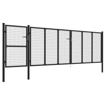  Garden Gate Steel 500x125 cm Anthracite