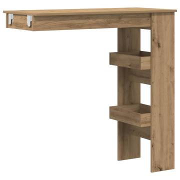  Wall Bar Table Artisan Oak 102x45x103.5 cm Engineered Wood