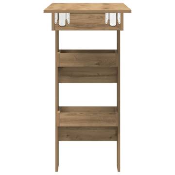  Wall Bar Table Artisan Oak 102x45x103.5 cm Engineered Wood