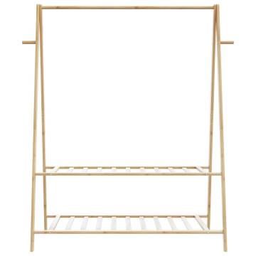  Clothes Rack with Shelves 132x45.5x150.5 cm Bamboo