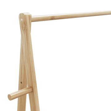  Clothes Rack with Shelves 132x45.5x150.5 cm Bamboo