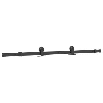  Sliding Door Hardware Kit 152.5 cm Steel Black