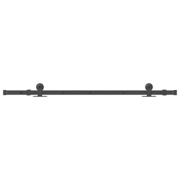  Sliding Door Hardware Kit 152.5 cm Steel Black