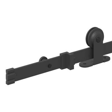  Sliding Door Hardware Kit 152.5 cm Steel Black