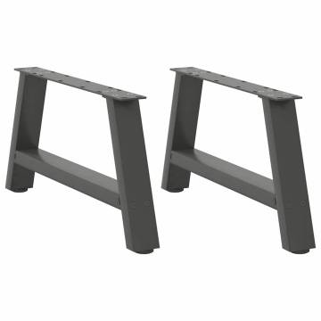  Coffee Table Legs A-Shaped 2 pcs Anthracite 60x(30-31) cm Steel