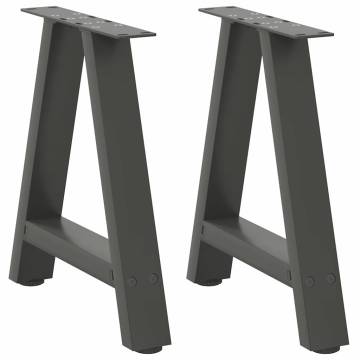  Coffee Table Legs A-Shaped 2 pcs Anthracite 50x(42-43) cm Steel