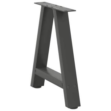  Coffee Table Legs A-Shaped 2 pcs Anthracite 50x(42-43) cm Steel