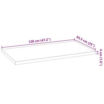  Kitchen Worktop 120x63.5x4 cm Solid Wood Oak Rectangular