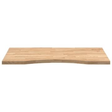  Desk Top Untreated 80x50x2.5 cm Solid Wood Oak Rectangular