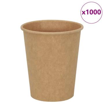  Paper Coffee Cups 1000 pcs 8oz 200ml Brown