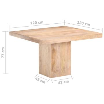  Dining Table 120x120x77 cm Solid Mango Wood