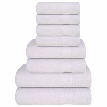  8 Piece Towel Set White 360 gsm 100% Cotton