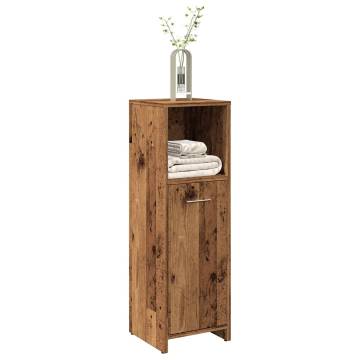  Bathroom Cabinet Old Wood 30x30x95 cm Engineered Wood