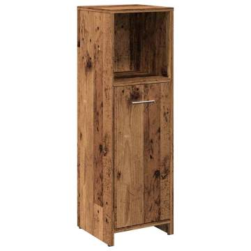  Bathroom Cabinet Old Wood 30x30x95 cm Engineered Wood