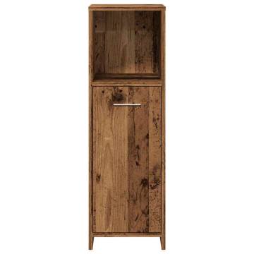  Bathroom Cabinet Old Wood 30x30x95 cm Engineered Wood