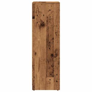  Bathroom Cabinet Old Wood 30x30x95 cm Engineered Wood