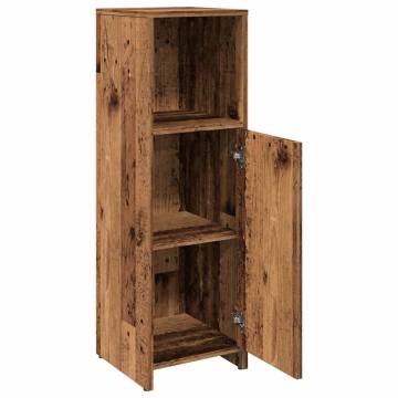  Bathroom Cabinet Old Wood 30x30x95 cm Engineered Wood