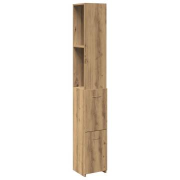  Bathroom Cabinet Artisan Oak 25x25x170 cm Engineered Wood