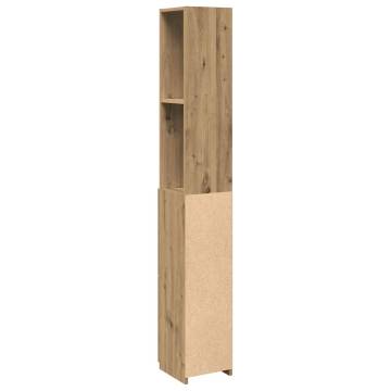  Bathroom Cabinet Artisan Oak 25x25x170 cm Engineered Wood