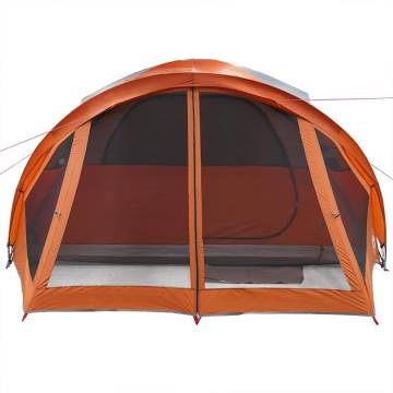  Family Tent Tunnel 6-Person Grey and Orange Waterproof