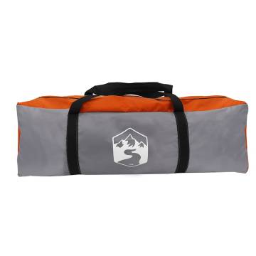  Family Tent Tunnel 6-Person Grey and Orange Waterproof