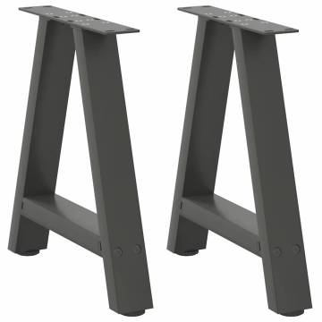  Coffee Table Legs A-Shaped 2 pcs Anthracite 38x(42-43) cm Steel