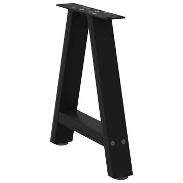  Coffee Table Legs A-Shaped 2 pcs Black 50x(42-43) cm Steel