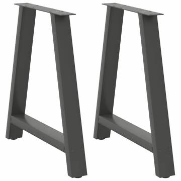  Coffee Table Legs A-Shaped 2 pcs Anthracite 80x(72-73) cm Steel