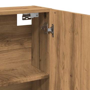  Bathroom Mirror Cabinet Artisan Oak 64x20x66.5 cm Engineered Wood