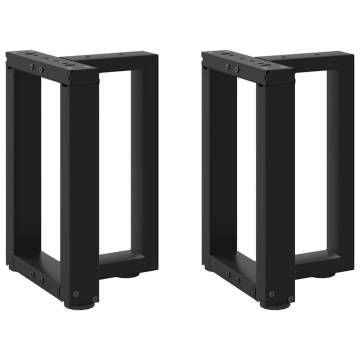  Coffee Table Legs T-Shaped 2 pcs Black 28x25x(42-43) cm Steel