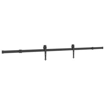  Sliding Door Hardware Kit 213.5 cm Steel Black