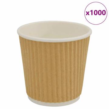  Paper Coffee Cups 1000 pcs 4oz 100ml Brown