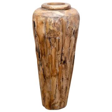  Decoration Vase 40x80 cm Solid Teak Wood