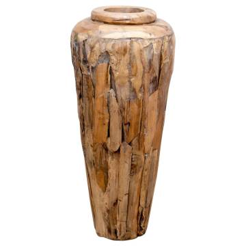  Decoration Vase 40x80 cm Solid Teak Wood