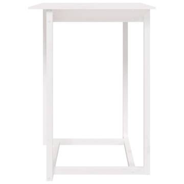  Bar Table White 80x80x110 cm Solid Wood Pine