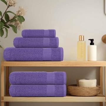  8 Piece Towel Set Purple 360 gsm 100% Cotton