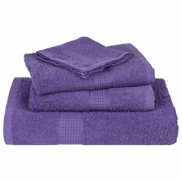  8 Piece Towel Set Purple 360 gsm 100% Cotton