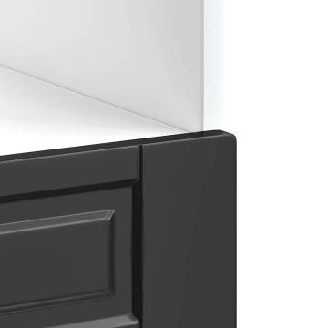  Oven Cabinet Porto Black Engineered Wood